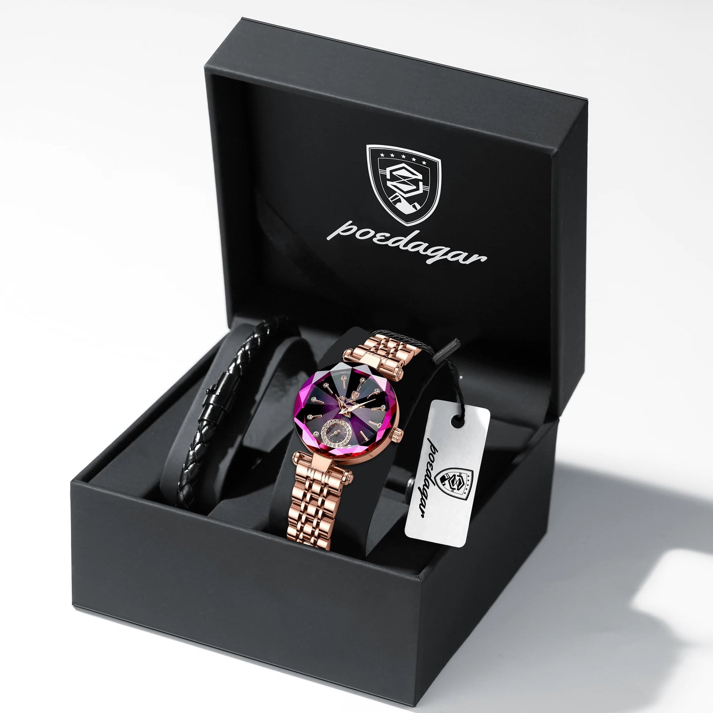 Orologio Da Donna Di Lusso POEDAGAR Impermeabile Al Quarzo Casuale Elegante Con Scatola Inclusa