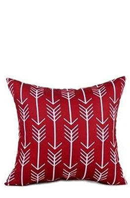 Fodera Cuscino Quadrato in Lino Rosso Vino 45x45 Decorativa per Divano Autunnale