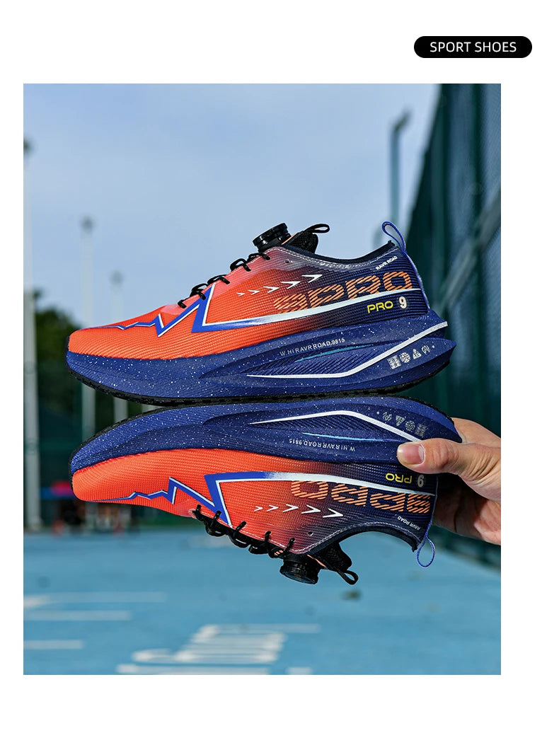 Scarpe Da Corsa Fluorescenti Con Piastra In Carbonio Per Maratona Leggere Traspiranti Antiscivolo Uomo Donna