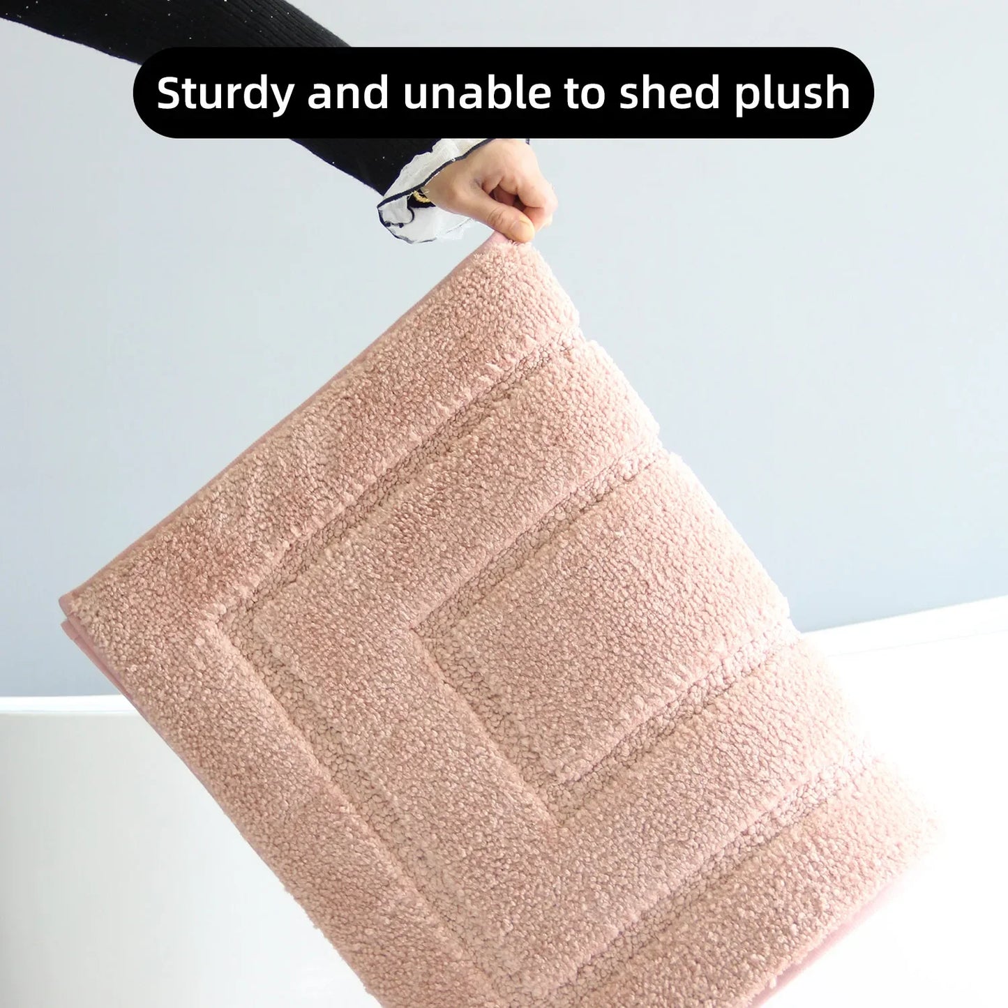 Tappetino Da Bagno In Peluche Antiscivolo Per Vasca E Porta D'Ingresso Assorbente E Confortevole