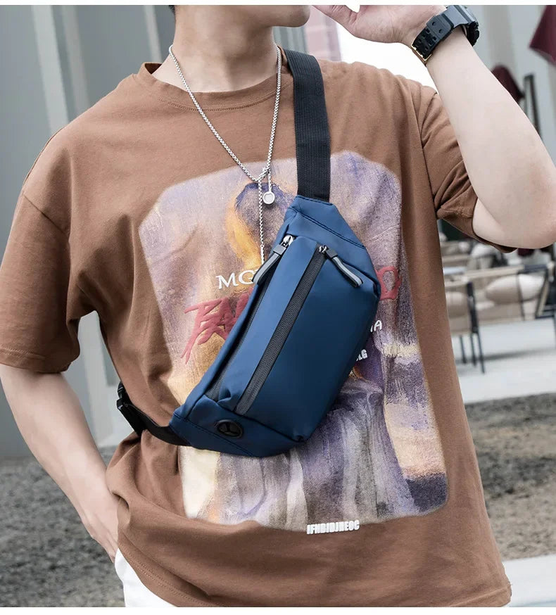 Borsa Da Cintura Impermeabile Uomo Marsupio Sportivo Con Cintura E Tracolla Per Viaggio E Attività All Aperto