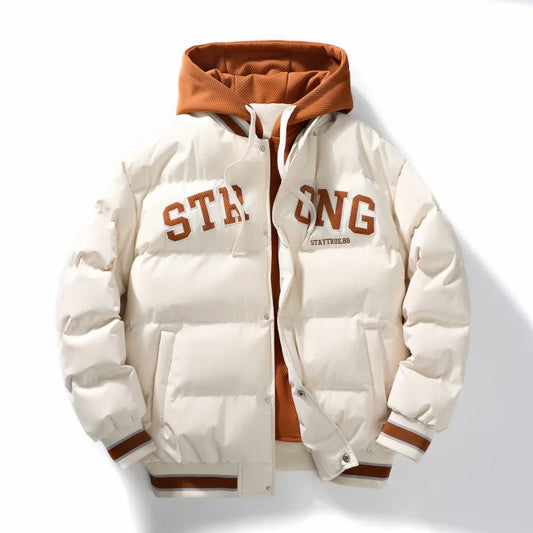 Parka Invernale Da Uomo Caldo Con Cappuccio Imbottito Termico Plus Size Multi Tasche