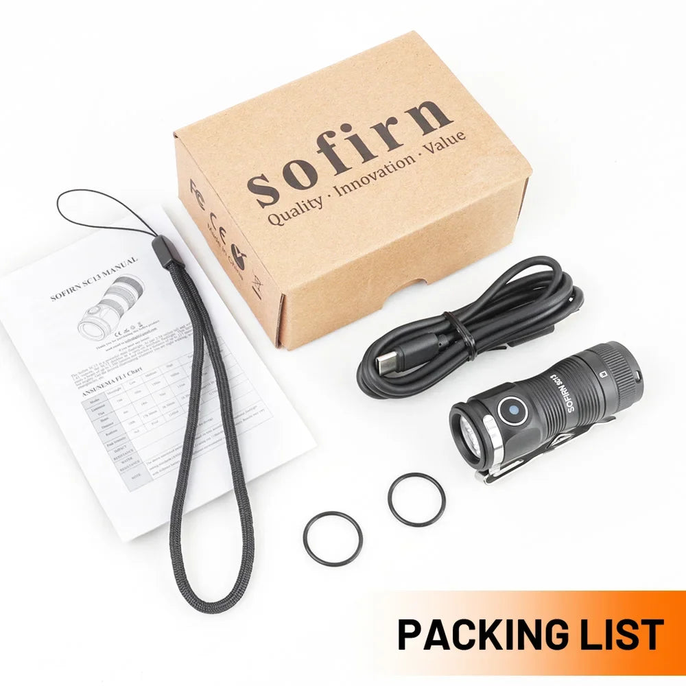 Sofirn Mini SC13 Torcia Elettrica Potente SST40 519A LED 1300lm 18350 Ricaricabile Alto CRI Con Magnetico