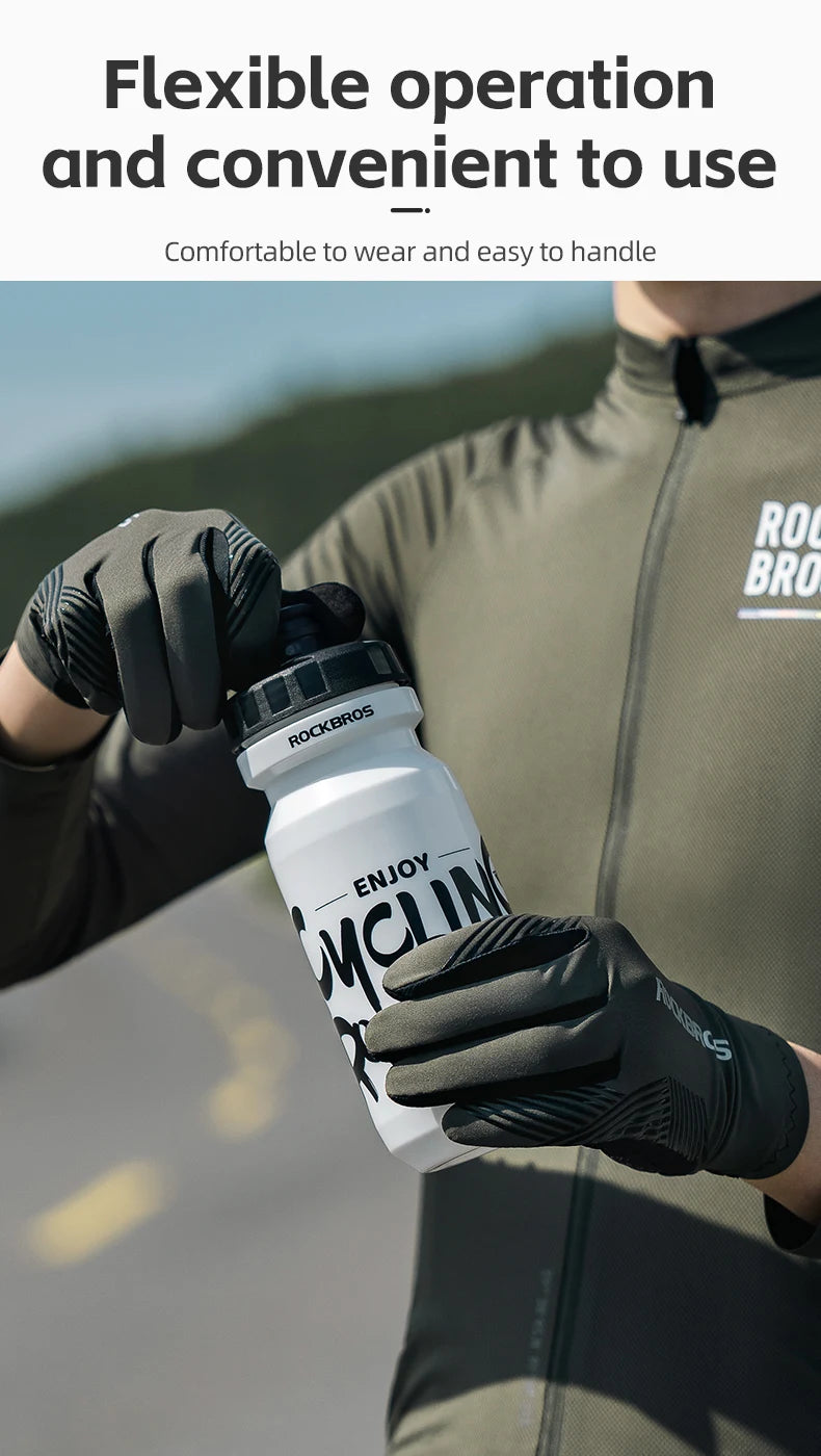 Guanti da Ciclismo RockBros Estivi Traspiranti Antiscivolo Touchscreen per MTB Bici da Strada Corsa Fitness Palestra