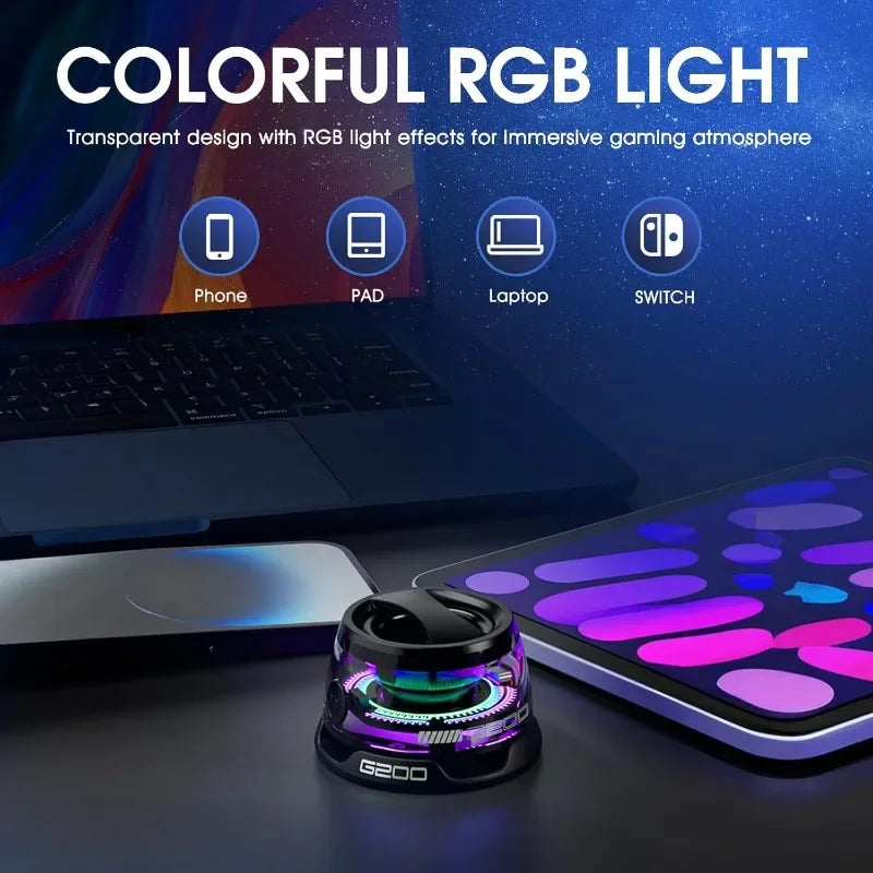 Altoparlante Bluetooth Magnetico Portatile Per Viaggiatori Con Luce RGB Dinamica E Compatibile Con iOS