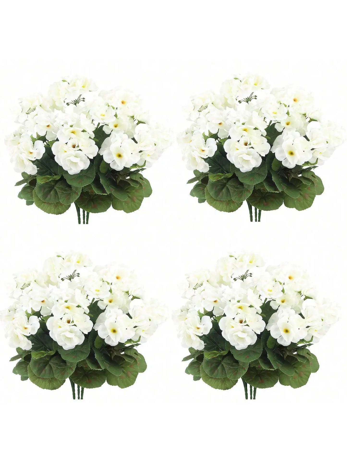 1 2 4 Pezzi Fiori Artificiali Realistici Con Fogliame Verde Per Esterni Portico Patio Finestra Fioriera Sospesa
