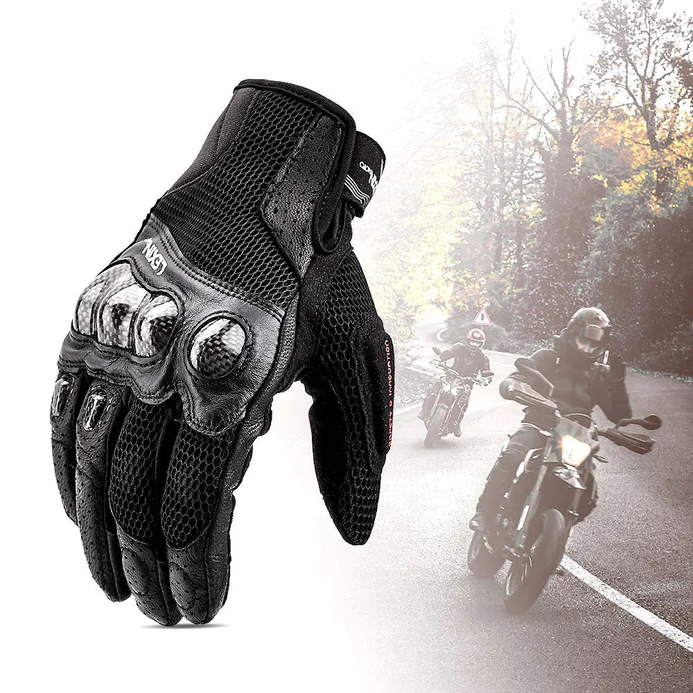 Guanti Estivi Lexin da Uomo per Moto Traspiranti Protezione Mani Design Touchscreen Equitazione Ciclismo