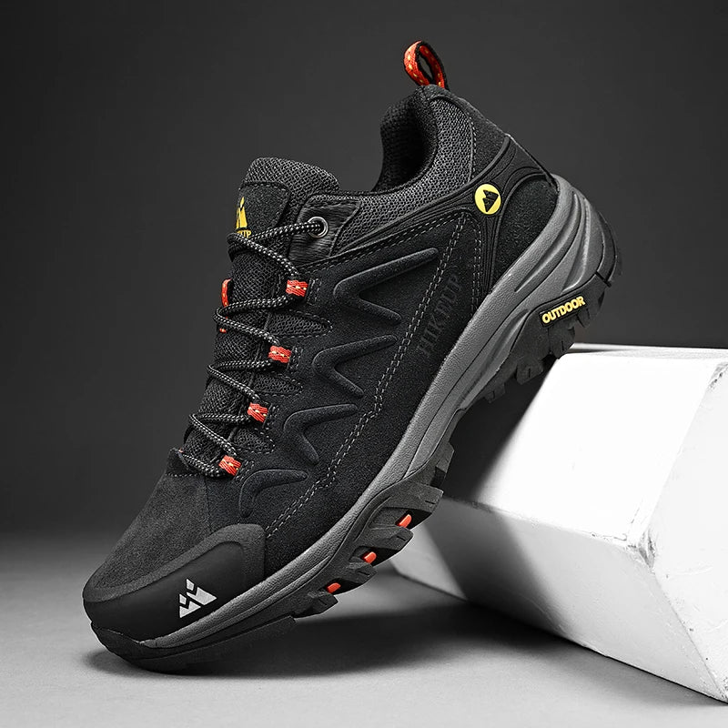 Hikeup Scarpe Da Uomo In Pelle Impermeabili Da Lavoro Invernali Antiscivolo Lusso Moda Stivali Da Uomo