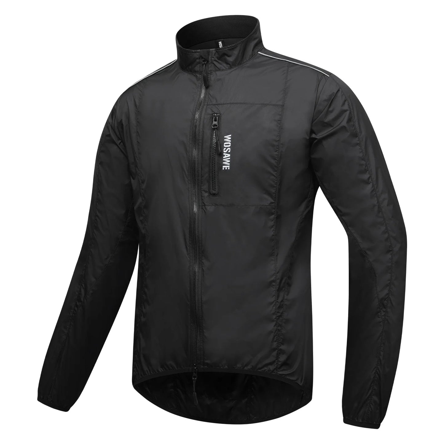 Giacca Da Ciclismo Uomo WOSAWE Antivento Impermeabile Riflettente Manica Lunga Gilet Senza Maniche Maglia Da Bici