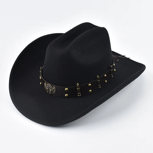 Cappello Western Cowboy Unisex Vintage Con Ampio Bordo In Tessuto Cotone Poliestere Resistente E Polivalente