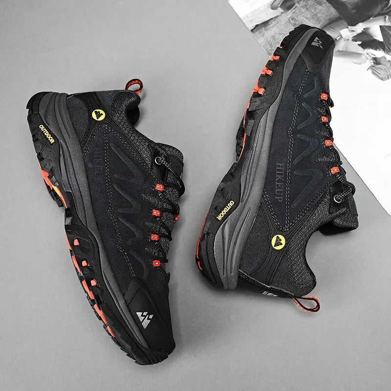 Scarpe Da Trekking Da Uomo In Pelle Hikeup Traspiranti Scarpe Da Ginnastica Da Trekking Turistiche Per Trail E Montagna