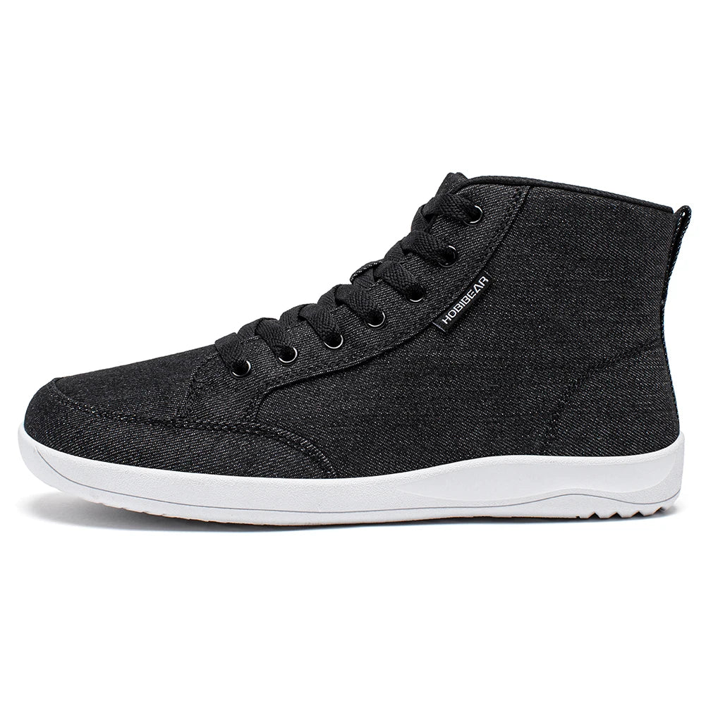 Hobibear Scarpe Da Ginnastica Unisex Mid Top A Piedi Nudi Con Punta Larga In Tela Zero Drop Con Lacci Per Esterni