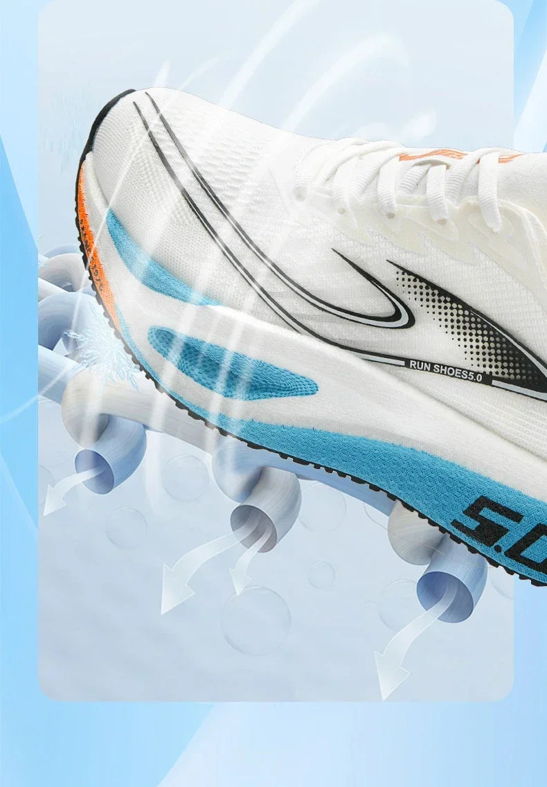 Scarpe Da Corsa 2025 Con Piastra In Carbonio Traspiranti Con Cuscino Di Rimbalzo Leggero Per Maratona Professionale