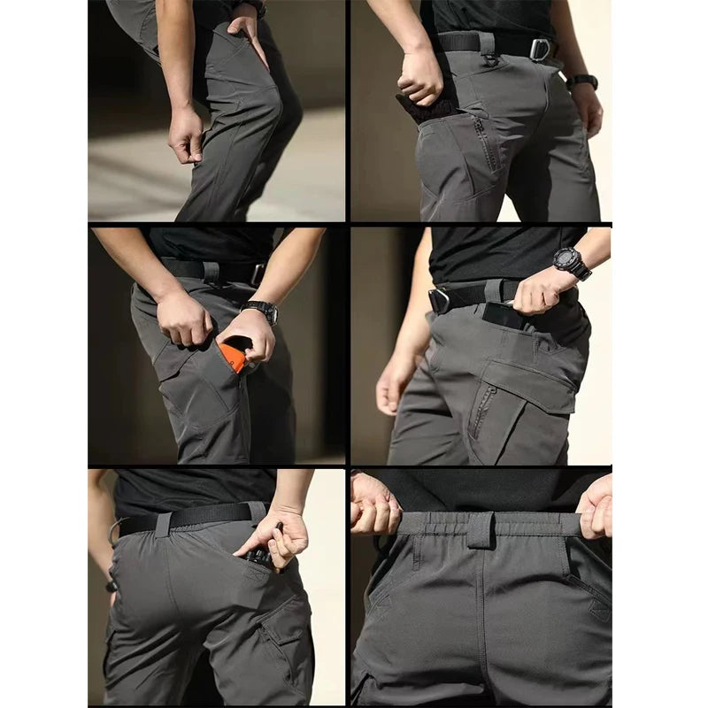 Pantaloni Uomo Softshell Cargo Elastico Per Escursionismo Trekking Arrampicata Campeggio Aperto Rapida Asciugatura 5XL