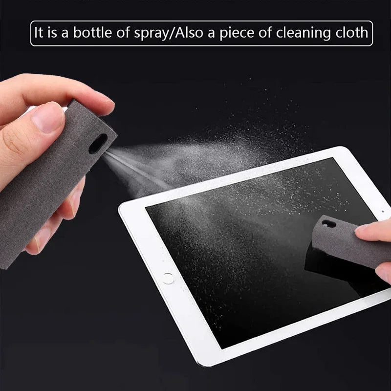 Detergente Per Schermo Con Bottiglia Spray 2 In 1 E Set Di Panni In Microfibra Per Computer E Smartphone Pulizia Auto