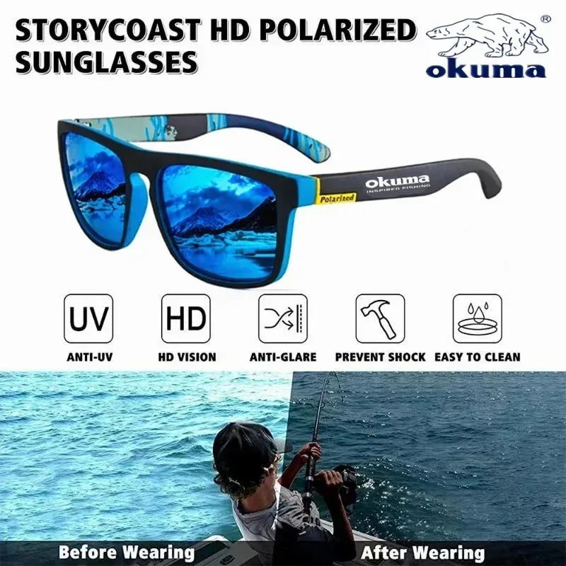 Occhiali Da Sole Polarizzati Okuma UV400 Anti Luce Forte Abbagliamento Per Ciclismo Guida Pesca