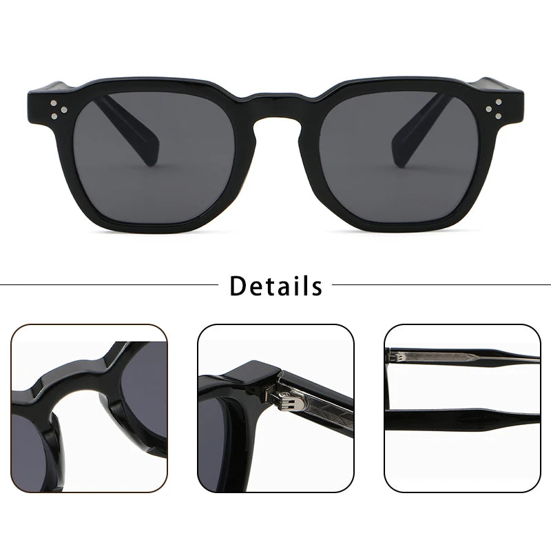 Occhiali Da Sole Retro Punk Quadrati Caterside Unisex Set Da 2 Pezzi Design Personalizzato Regalo Per Festival
