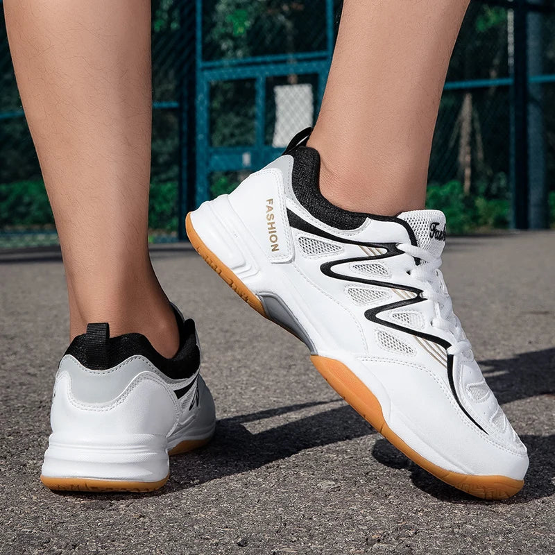 Scarpe Sportive Unisex Tennis da Tavolo e Badminton con Suola Spessa Antiscivolo e Chiusura a Lacci