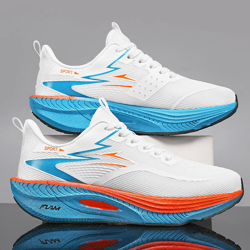 Scarpe Da Corsa Uomo Sneakers Antiscivolo Ammortizzate Con Piastra In Carbonio Per Allenamento E Tennis In Mesh 2026
