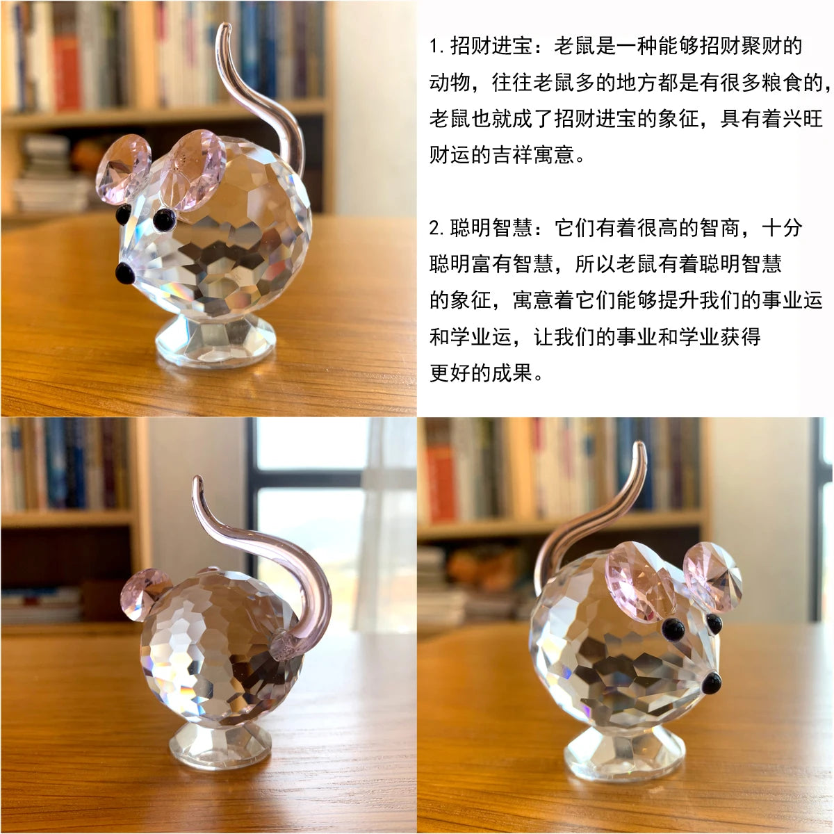 30 Cristallo Trasparente Figurine Animali Carini Scultura in Vetro Decorazioni Ornamento Tavolo Regalo Natale Bambini