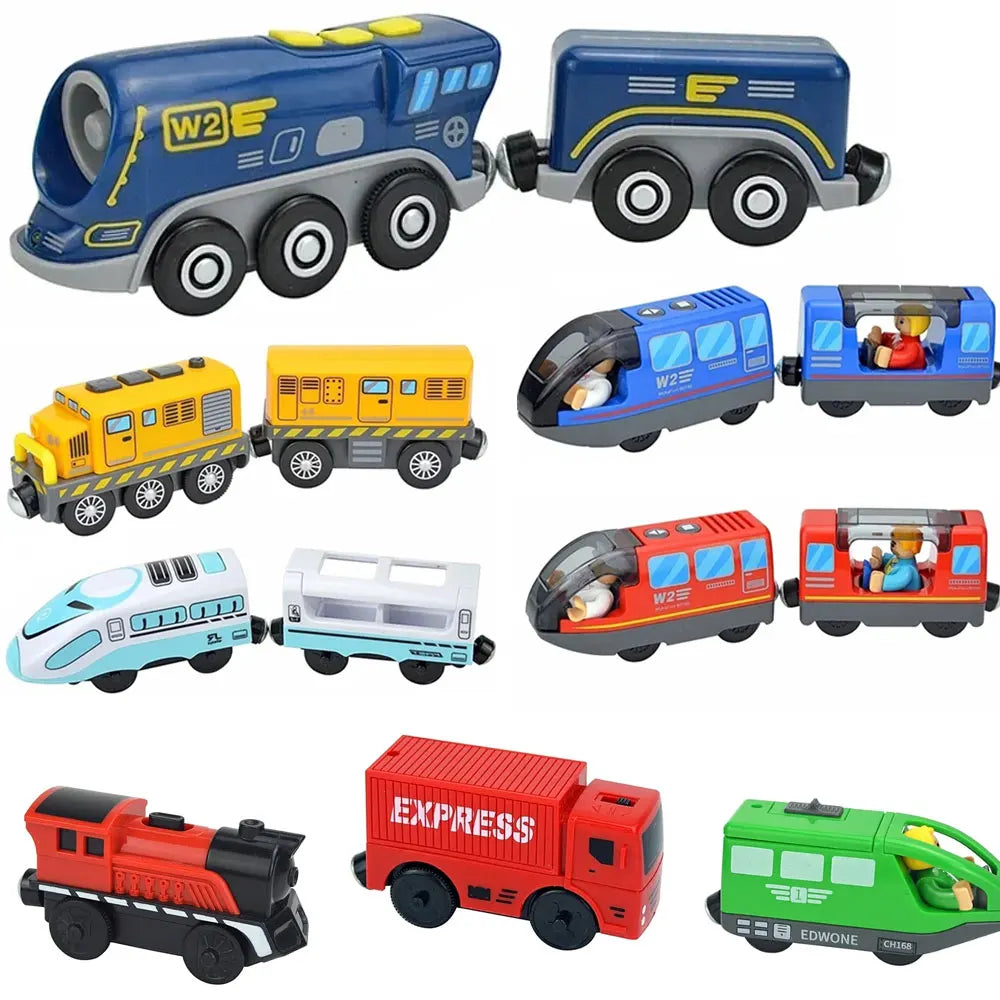 Locomotiva In Legno Magnetica Per Bambini Giocattolo Treno Con Pista Ferrovia Educativa