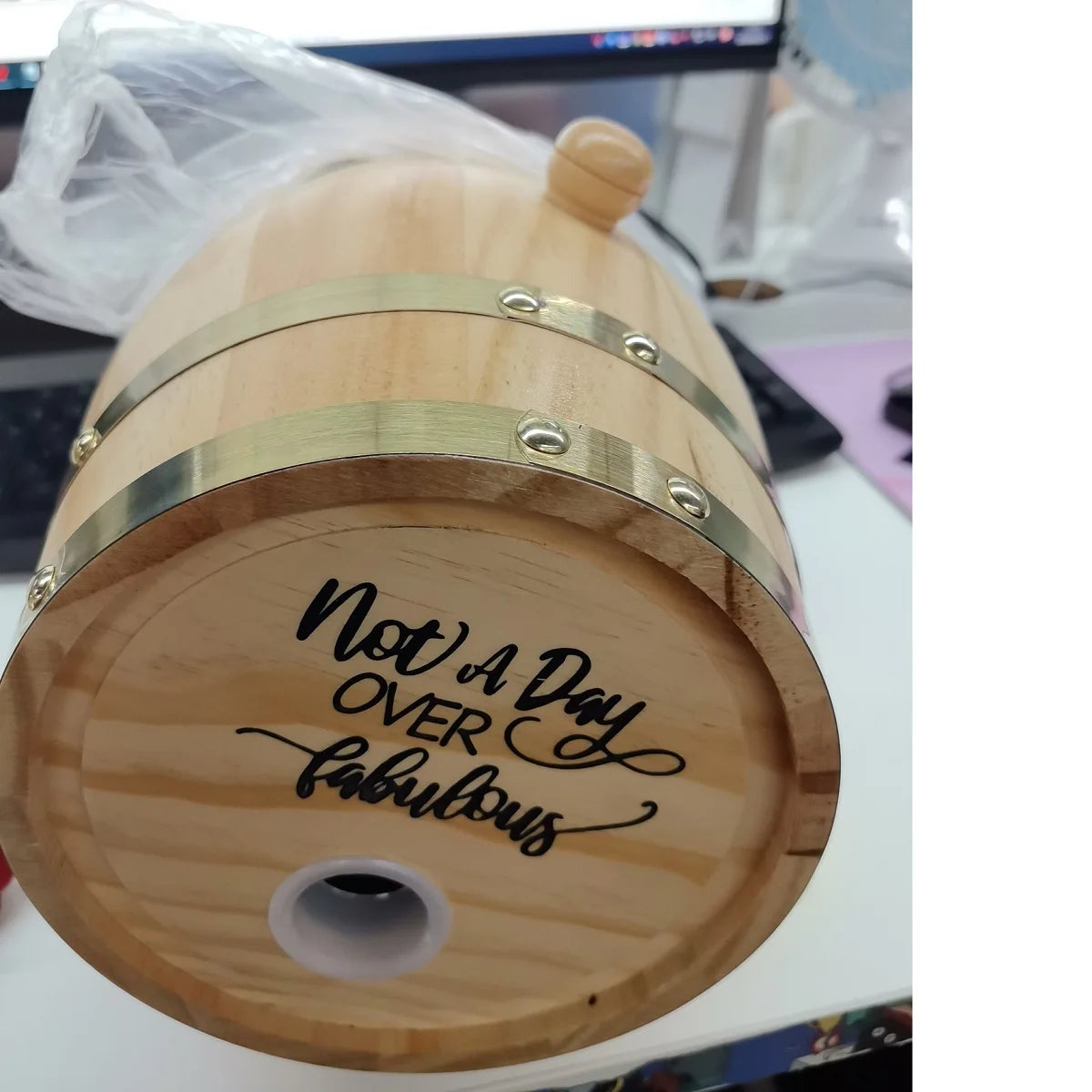 Barile In Legno Per Whisky 3L Con Tappo Rubinetto E Supporto Dispenser Per Cocktail E Appassionati
