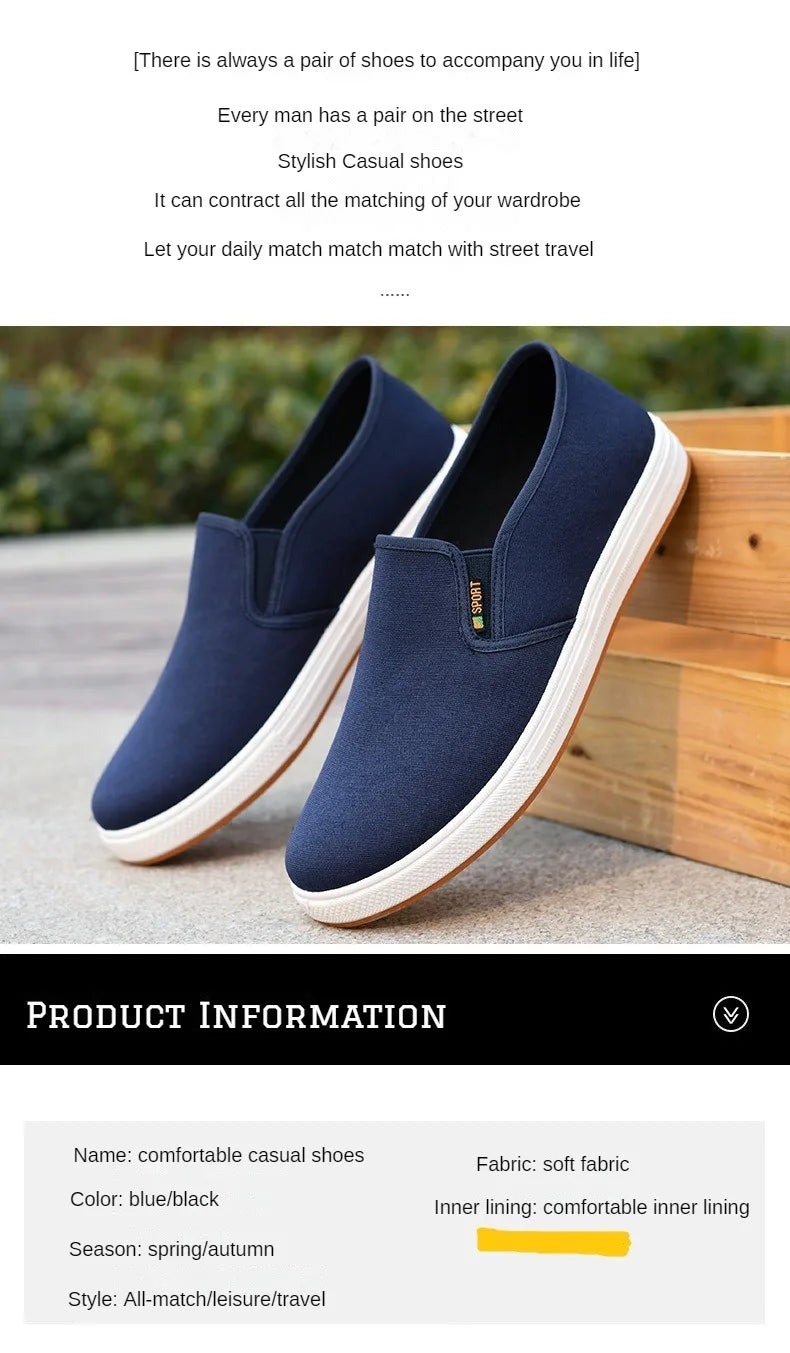 Scarpe Da Ginnastica In Tela Da Uomo Basse Leggere Vulcanizzate Slip On Casual Spedizione Gratuita A Prezzi Accessibili