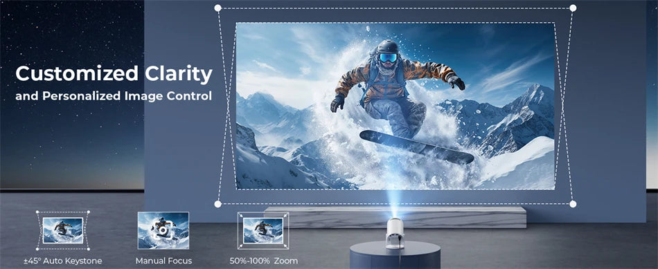 Nuovo Proiettore HY300 2026 4K Android 11 WiFi 6 290 ANSI Allwinner H713 BT5.0 Portatile per Esterni Cinema