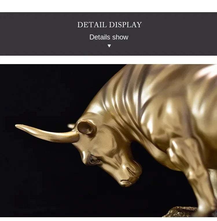 Statua di Toro Portafortuna di Lusso, Scultura Moderna per il Segno Zodiacale Toro, Decorazione da Scrivania per Uomini, Esposizione per Casa e Ufficio, Regalo Artistico