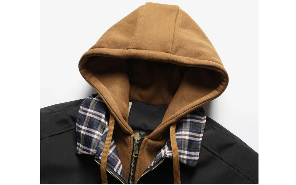 Giacca Bomber Calda Uomo Autunno Inverno Outdoor Con Cappuccio E Cerniera Termica Parka Sportiva