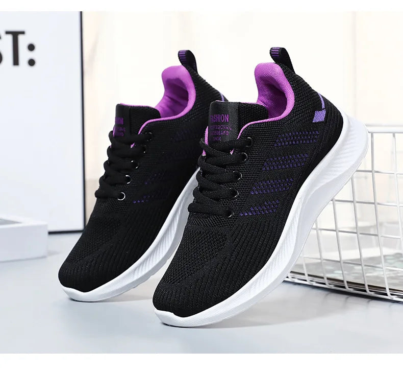 Scarpe da Ginnastica da Donna Traspiranti in Rete Monofacciale con Suola Morbida Ideali per Running e Allenamento