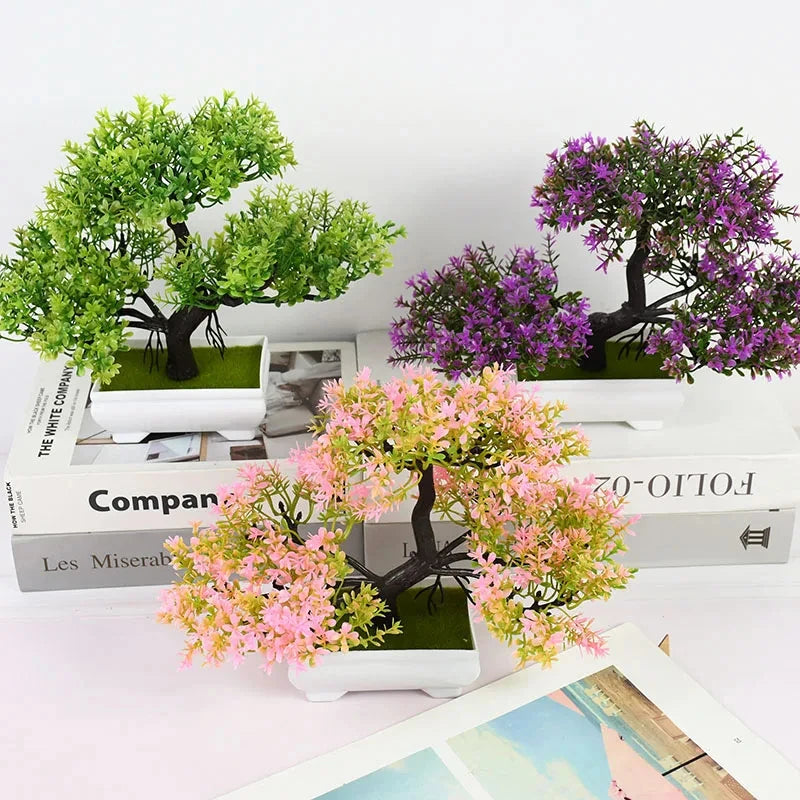 Piante Artificiali Bonsai Piccolo Albero In Vaso Con Fiori Decorativi Per Tavolo Casa Giardino E Decorazione Per Hotel