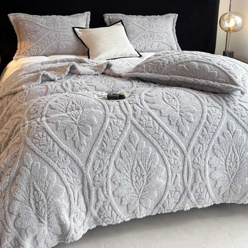 Coperta Stampata Floreale 3D In Stile Europeo Pile Di Corallo Spesso Per Inverno Calda Trapunta Facile Da Mantenere