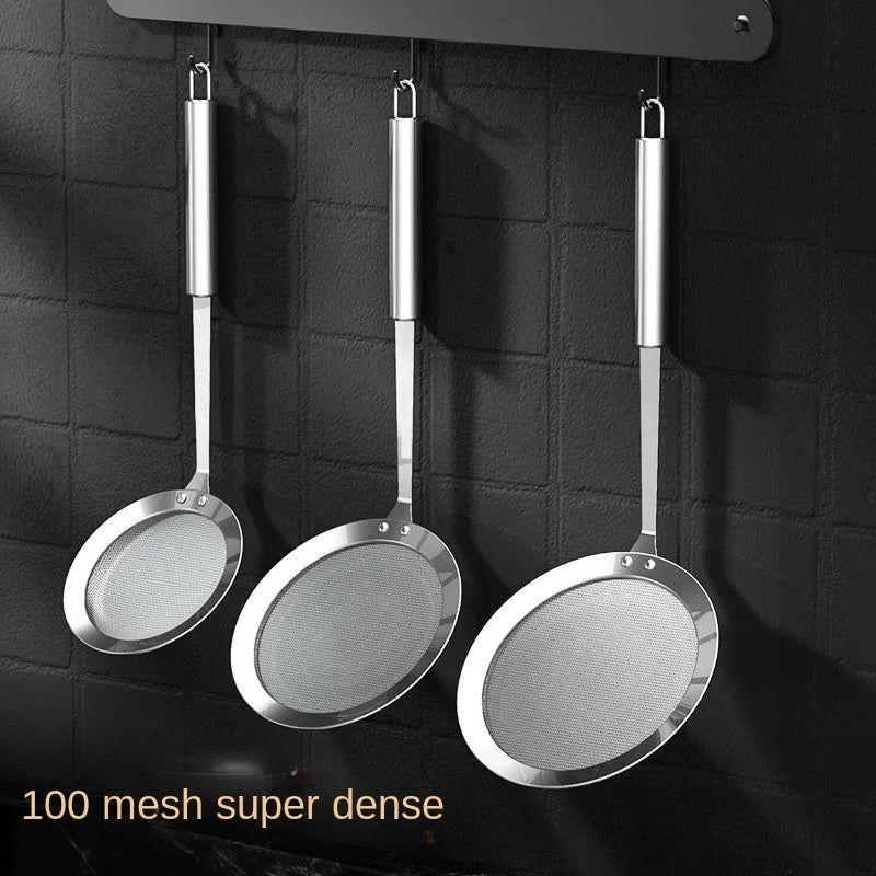 Colino a Maglia Fine in Acciaio Inox 304 Setaccio Filtrante per Succo Uova Filtro Scolapasta Caffè Tè Cucina