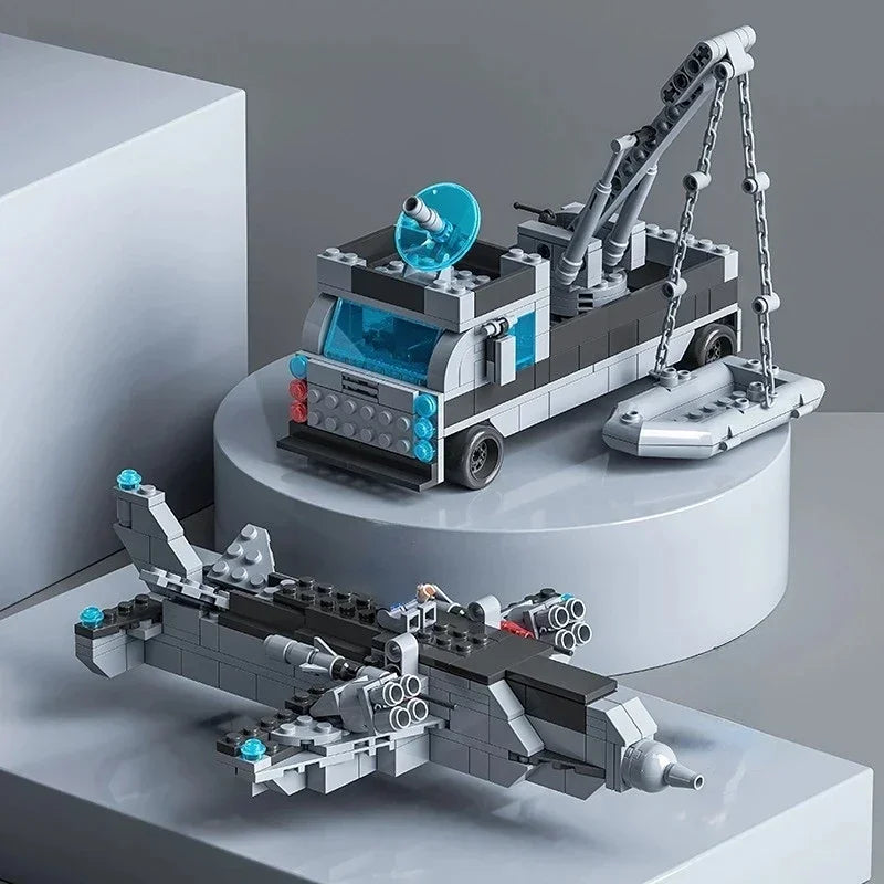 1560PCS blocchi di costruzione portaerei militari, regalo di decorazione modello di assemblaggio di navi distruttore ad alta difficoltà 6IN1