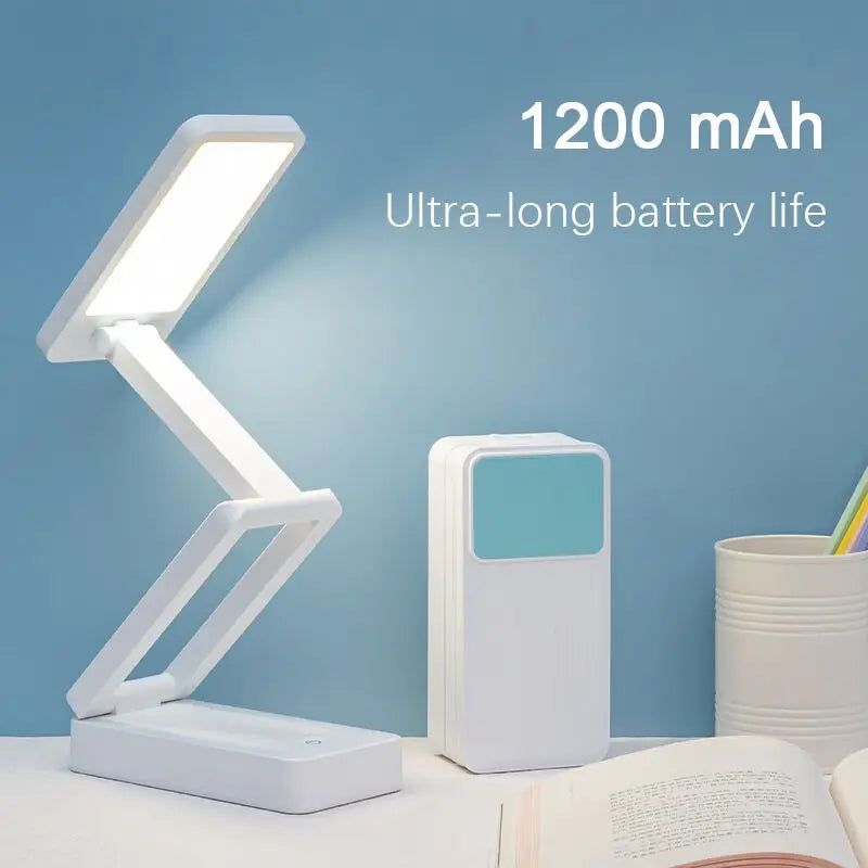 Lampada Da Scrivania LED Pieghevole Con Batteria Ricaricabile Protezione Degli Occhi Per Portatile Grandi Dimensioni