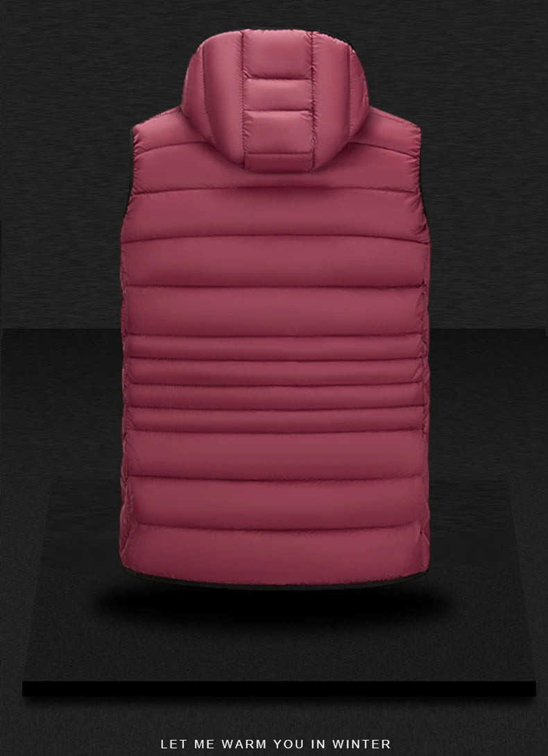 Gilet Termico Impermeabile Uomo CHRLCK per Trekking Campeggio Caccia Sci Pesca Invernale Taglia Grande Caldo e Leggero