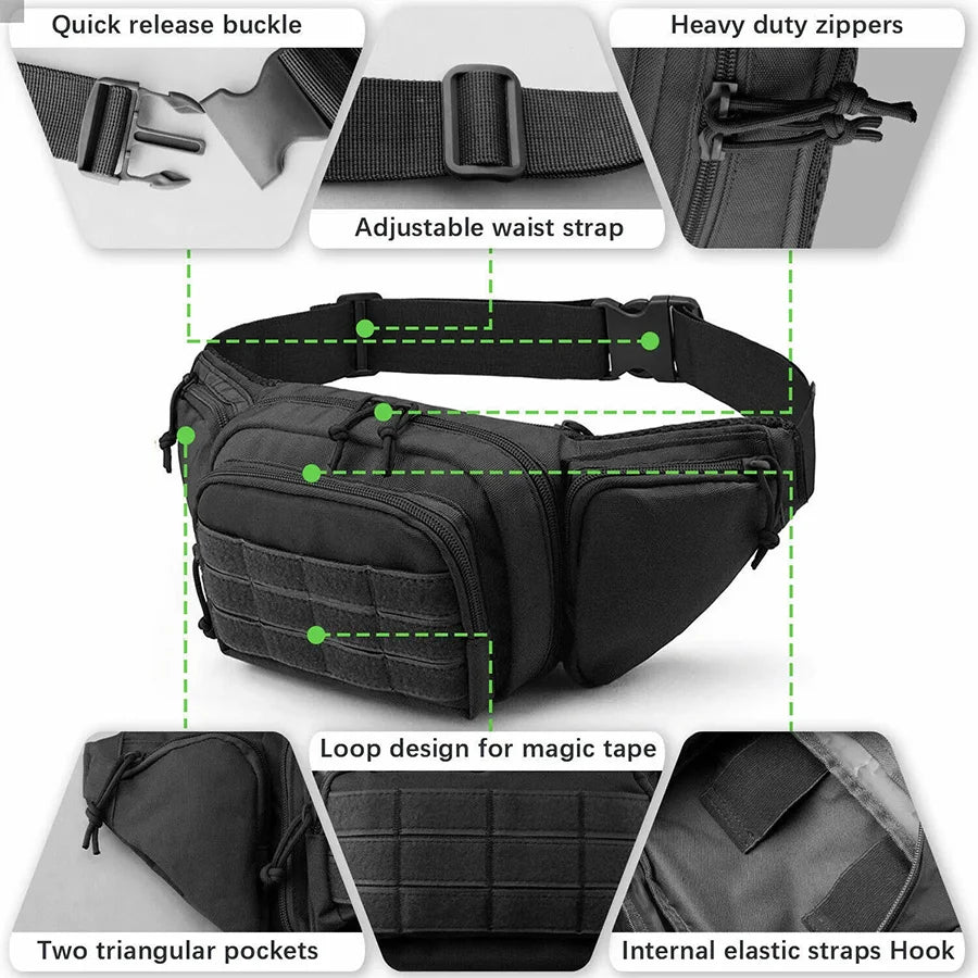 Yakeda Borsa Vita Invisibile Multifunzionale Per Esterni Kit Attrezzi Da Viaggio Sportiva Uomo In Nylon