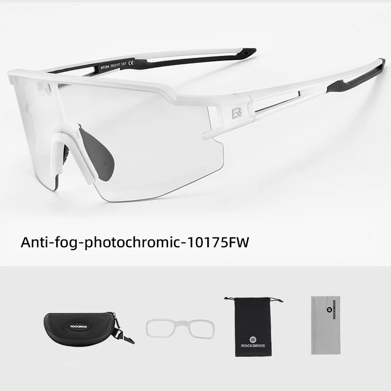 Rockbros Occhiali Da Ciclismo Fotocromatici Con Montatura Integrata Per Miopia Polarizzata Occhiali Da Sole Uomo Donna