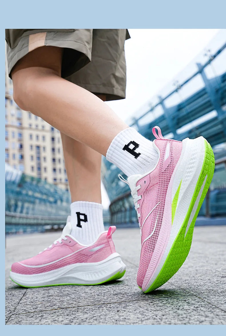 Scarpe Da Corsa Ultra Leggere E Traspiranti Con Piastra In Carbonio Per Uomo E Donna Da Competizione Comode Elastiche
