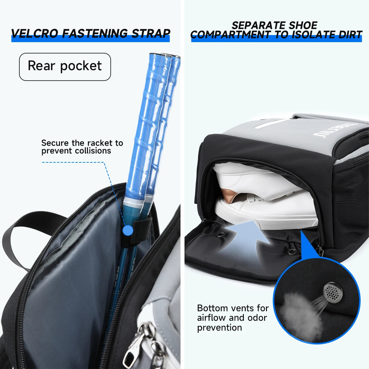 Tigernu Zaino Sportivo Da Uomo 25L Per Viaggio Trekking E Badminton Grigio Nero Esterno