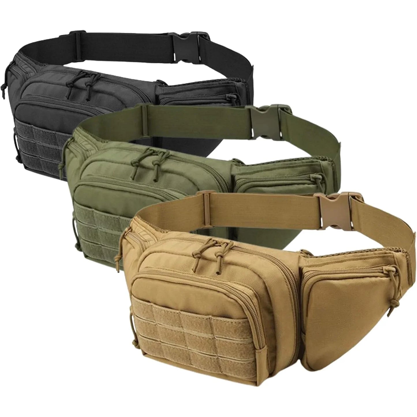 Marsupio Tattico Multifunzionale Unisex in Nylon Borsa a Tracolla per Escursionismo ad Alta Capacità
