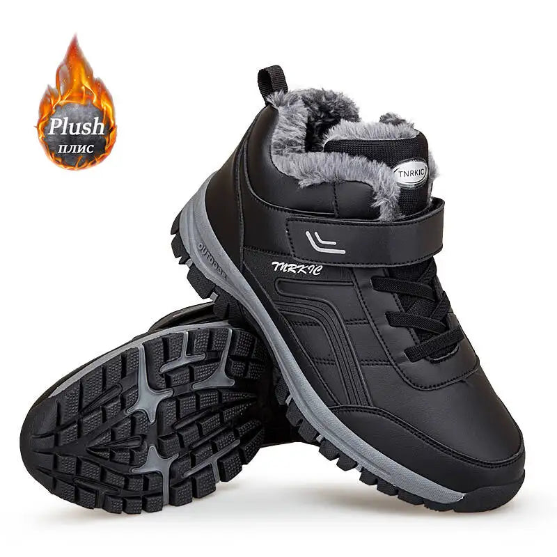 Stivali Invernali Da Uomo In Pelle PU Impermeabili Scarpe Casual Calde Alta Qualità Stivaletti Sneakers