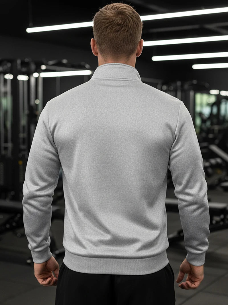 Giacca Sportiva Patchwork Colorblock Da Uomo Con Tasca Kanga Autunno Inverno Foderata In Pile Calda Con Cerniera