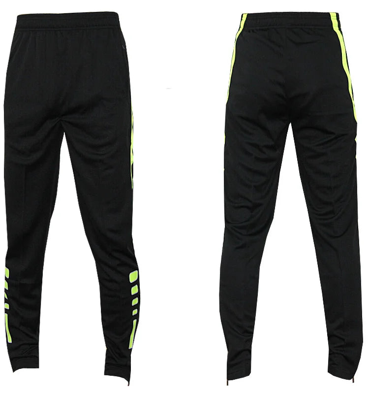 Pantaloni sportivi da corsa da uomo con tasche con cerniera Pantaloni da jogging da calcio Pantaloni sportivi da allenamento Pantaloni da calcio da basket Pantaloni da allenamento da uomo