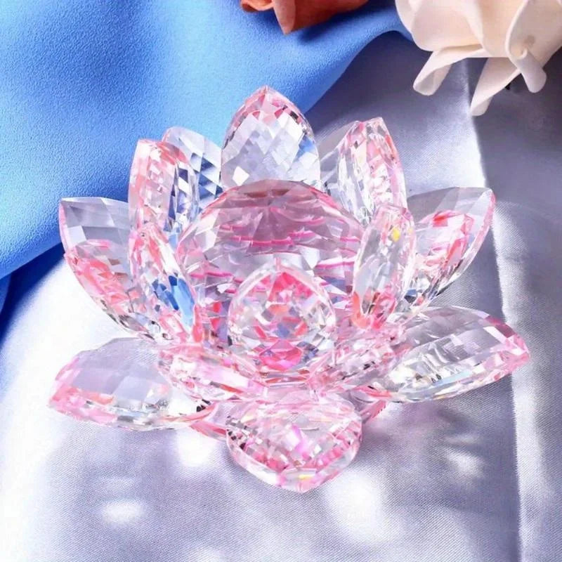Figurina Fiore Di Loto In Vetro Cristallo Nozze E Casa Collezione Ornamenti Da Tavolo Regalo Souvenir