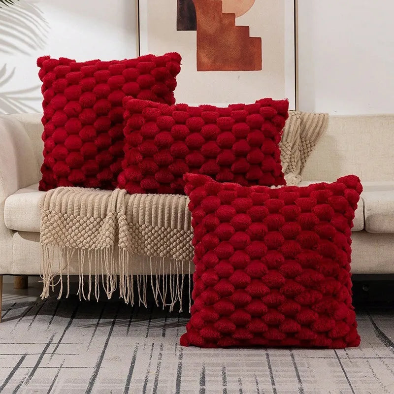 Rosso Natale Federa Bianca per Divano 45x45 cm Fodere per Cuscini con Schienale in Taffetta Tartaruga Decorazioni Casa