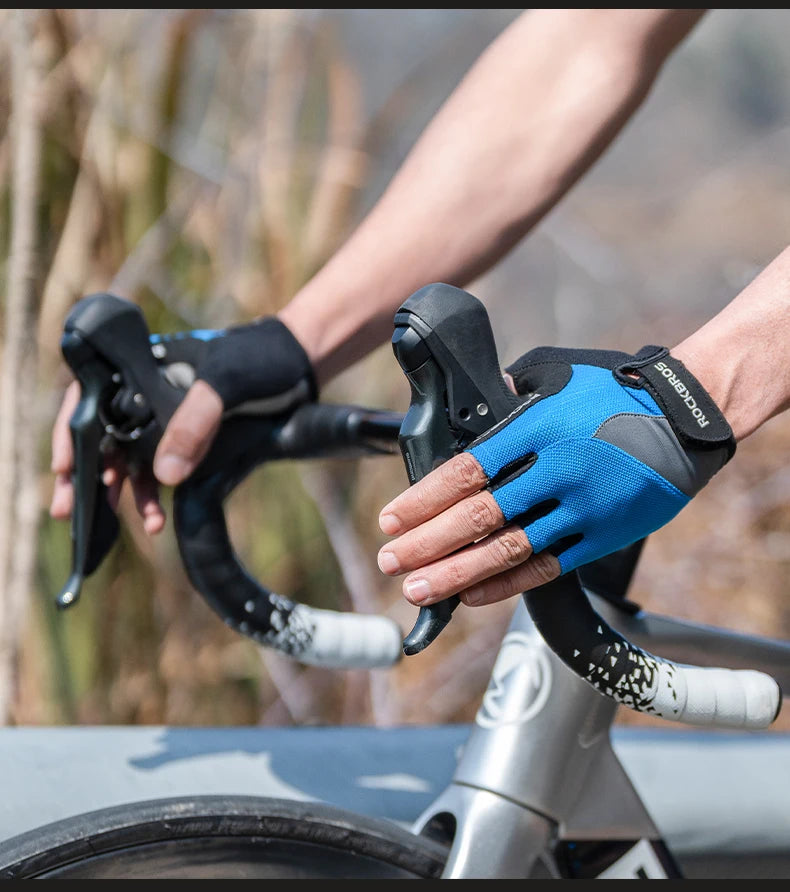 Guanti Da Bici Mezze Dita Traspiranti Imbottiti In Gel Per MTB E Road Universale Uomo Donna Primavera Estate