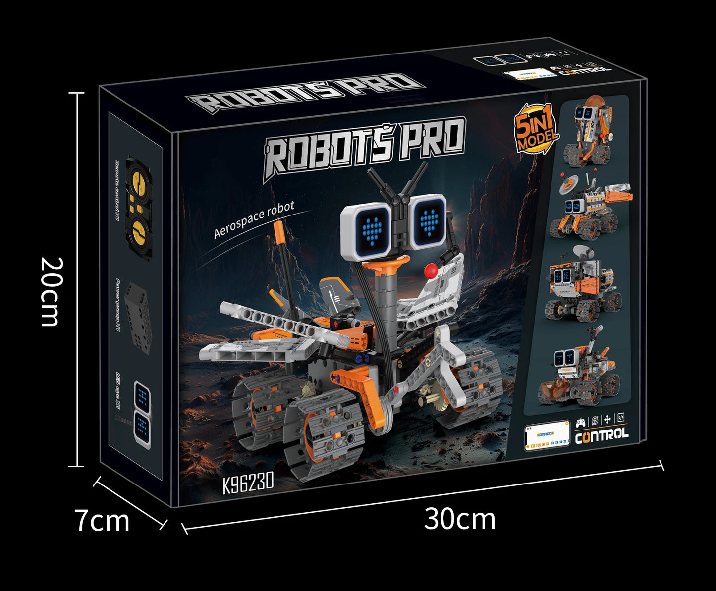Robot Trasformabile 5 In 1 Con Display Digitale Telecomandato Per Bambini Regalo Ideale