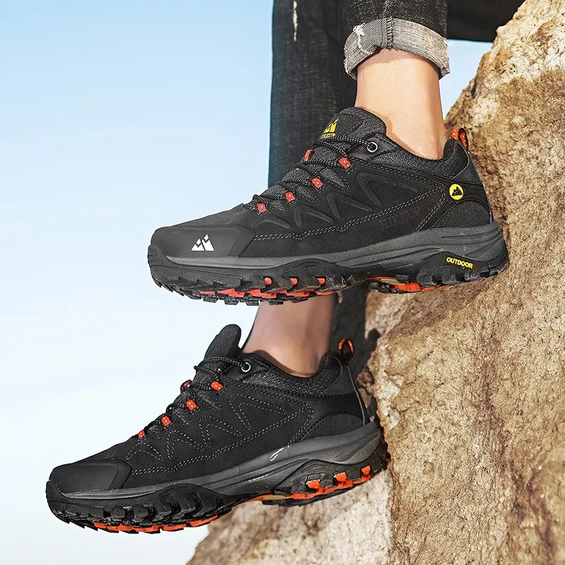Scarpe Da Trekking Da Uomo In Pelle Hikeup Traspiranti Scarpe Da Ginnastica Da Trekking Turistiche Per Trail E Montagna